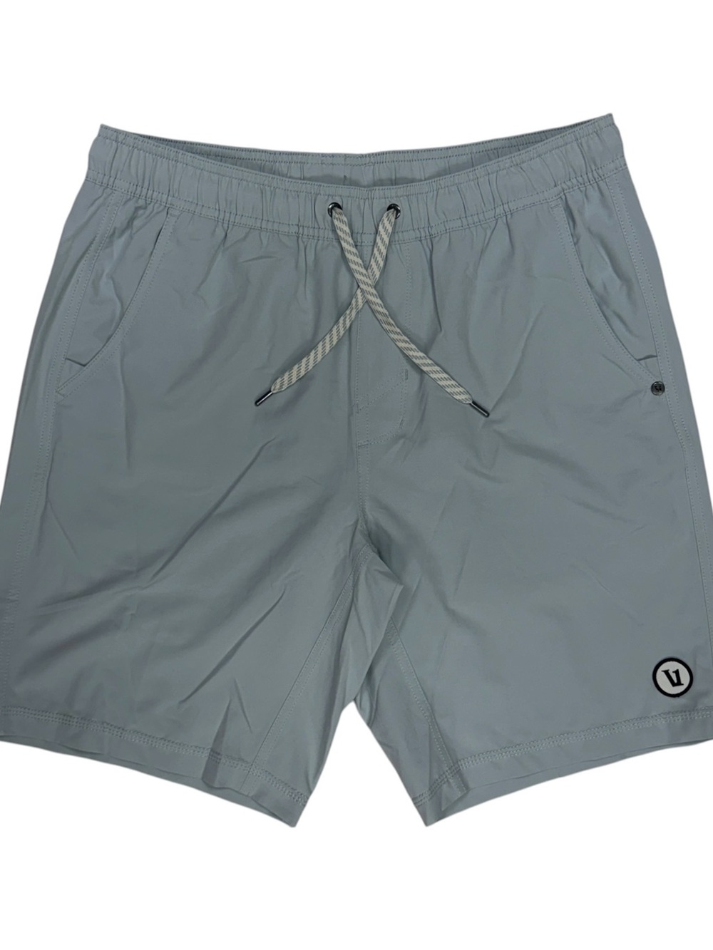 Vuori Kore Shorts Men Large Grey 9” Lined Athletic Hybrid Performance Gym Swim